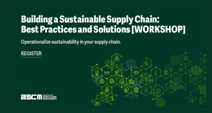 Building a Sustainable Supply Chain
